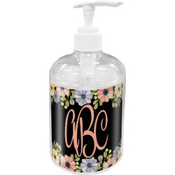 Boho Floral Acrylic Soap & Lotion Bottle (Personalized)