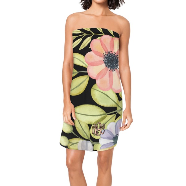 Custom Boho Floral Spa / Bath Wrap (Personalized)