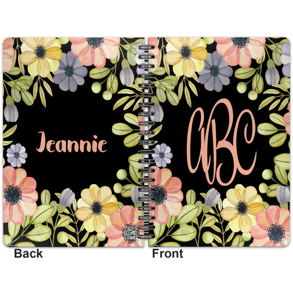 Boho Floral Spiral Journal 7 x 10 - Apvl