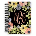 Boho Floral Spiral Notebook - 5x7 w/ Monogram