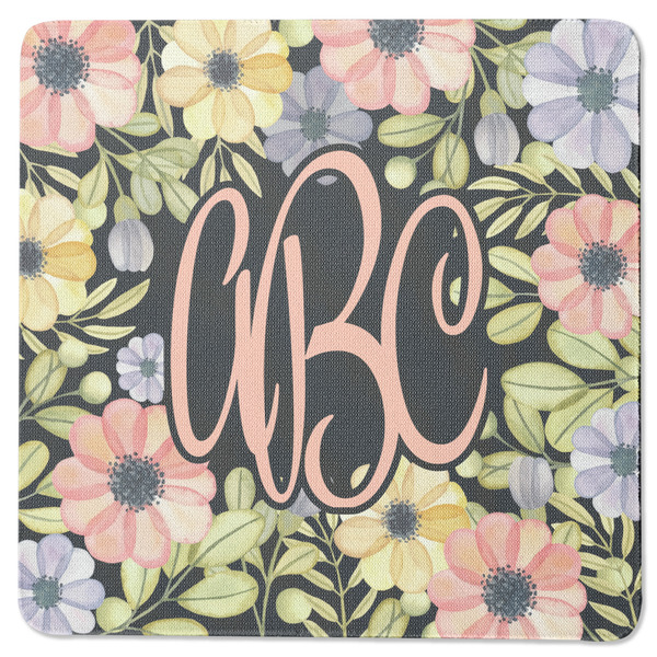 Boho Floral Square Coaster Rubber Back - Single