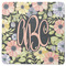 Boho Floral Square Coaster Rubber Back - Single