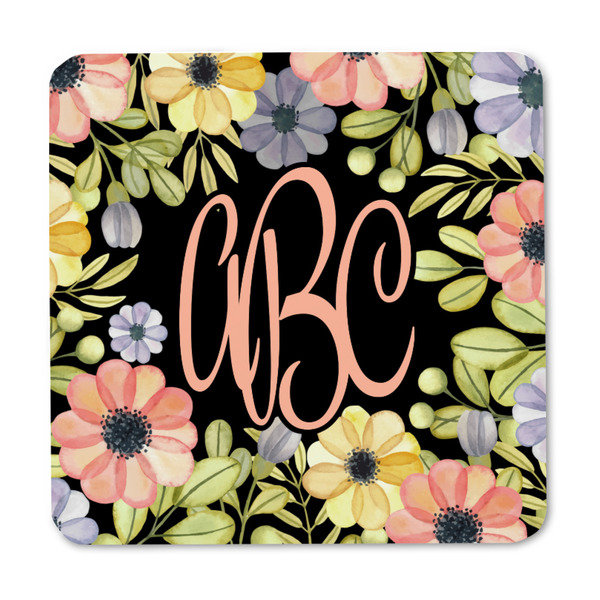 Boho Floral Square Fridge Magnet - FRONT