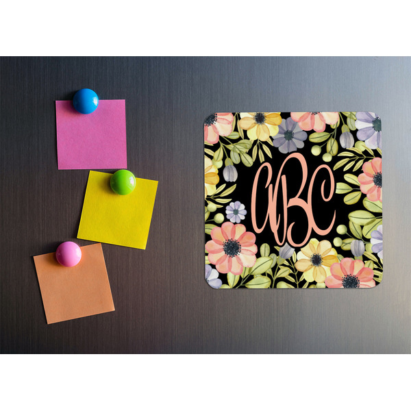 Boho Floral Square Fridge Magnet - LIFESTYLE