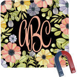 Boho Floral Square Fridge Magnet (Personalized)