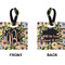 Boho Floral Square Luggage Tag (Front + Back)