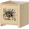 Boho Floral Square Wall Decal on Wooden Cabinet