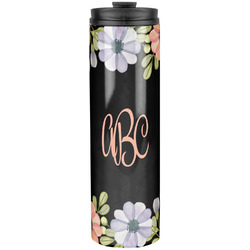 Boho Floral Stainless Steel Skinny Tumbler - 20 oz (Personalized)