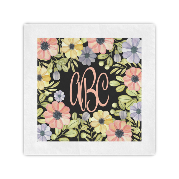 Custom Boho Floral Cocktail Napkins (Personalized)