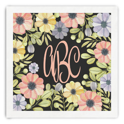 Boho Floral Paper Dinner Napkins (Personalized)