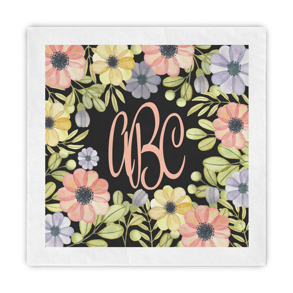 Custom Boho Floral Decorative Paper Napkins (Personalized)