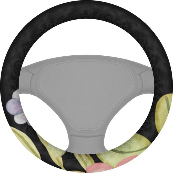 Custom Boho Floral Steering Wheel Cover