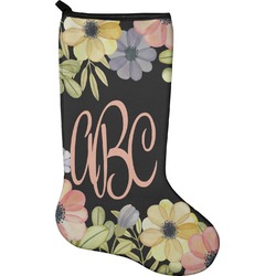 Boho Floral Holiday Stocking - Single-Sided - Neoprene (Personalized)