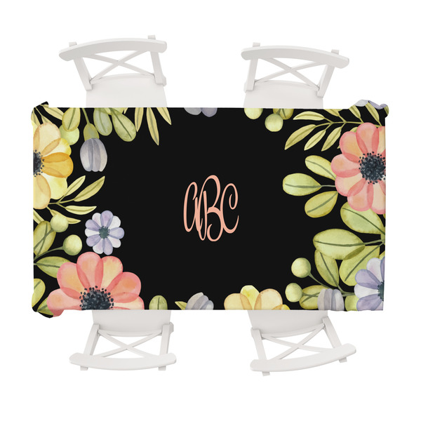 Custom Boho Floral Tablecloth - 58"x102" (Personalized)