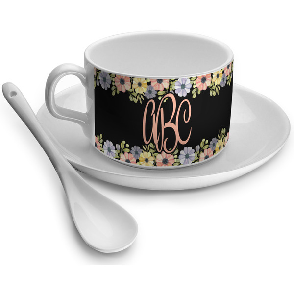 Custom Boho Floral Tea Cup (Personalized)