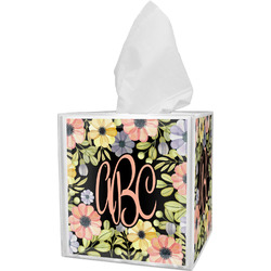 Boho Floral Tissue Box Cover (Personalized)