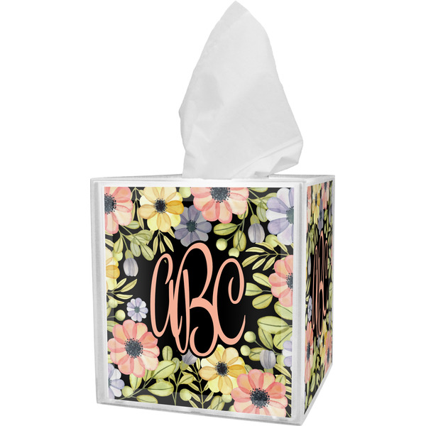 Custom Boho Floral Tissue Box Cover (Personalized)