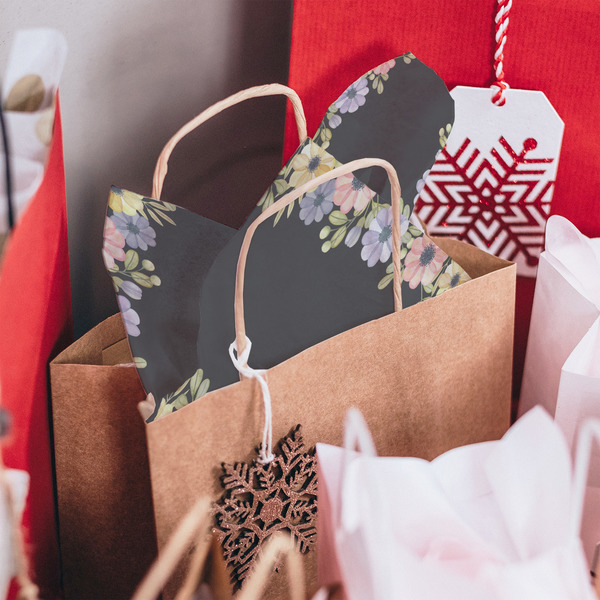 Boho Floral Tissue Paper - In Gift Bag