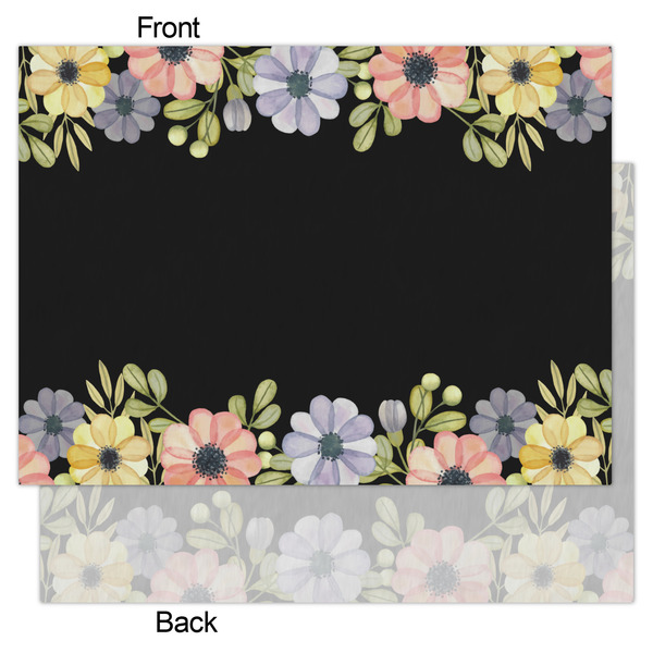 Boho Floral Tissue Paper - Lightweight - Large - Front & Back