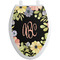 Boho Floral Toilet Seat Decal Elongated