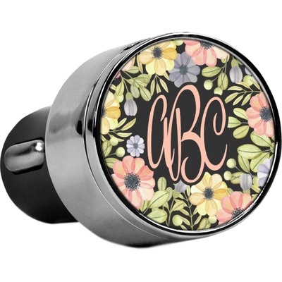 Boho Floral USB Car Charger (Personalized)