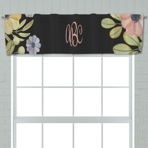 Boho Floral Valance - Closeup on window