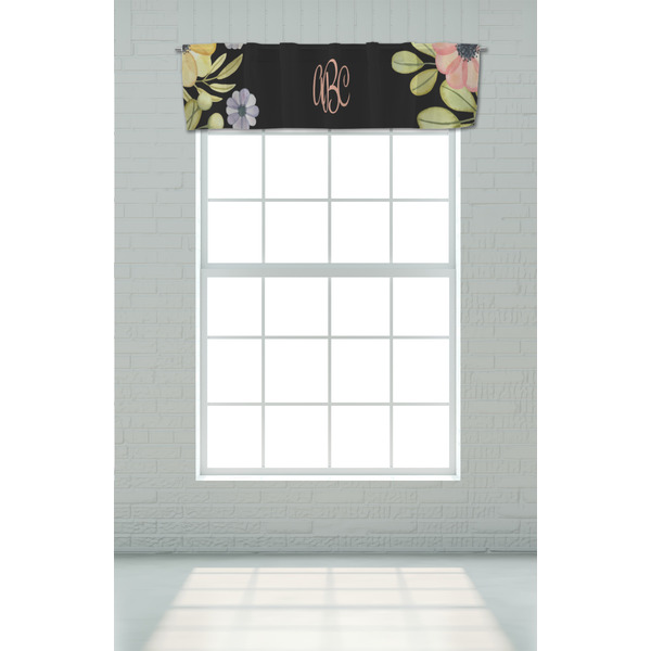 Boho Floral Valance - On window