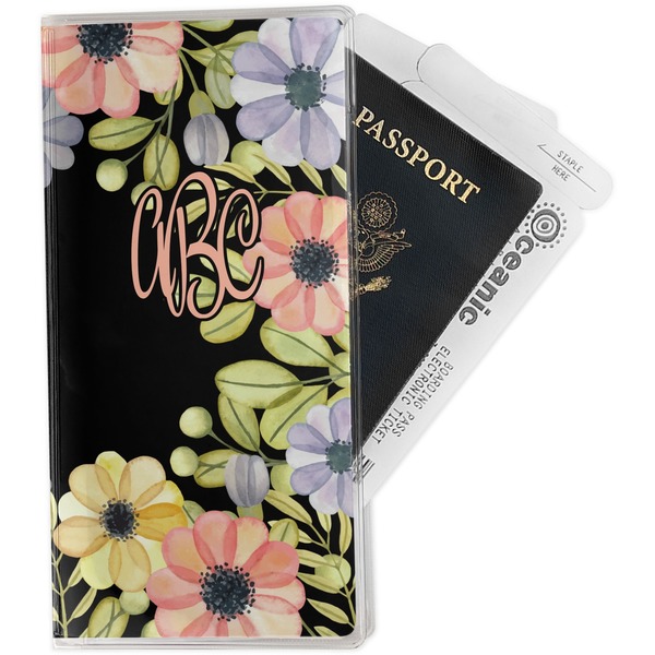 Custom Boho Floral Travel Document Holder