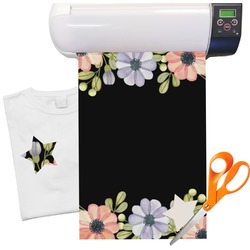 Boho Floral Heat Transfer Vinyl Sheet (12"x18")