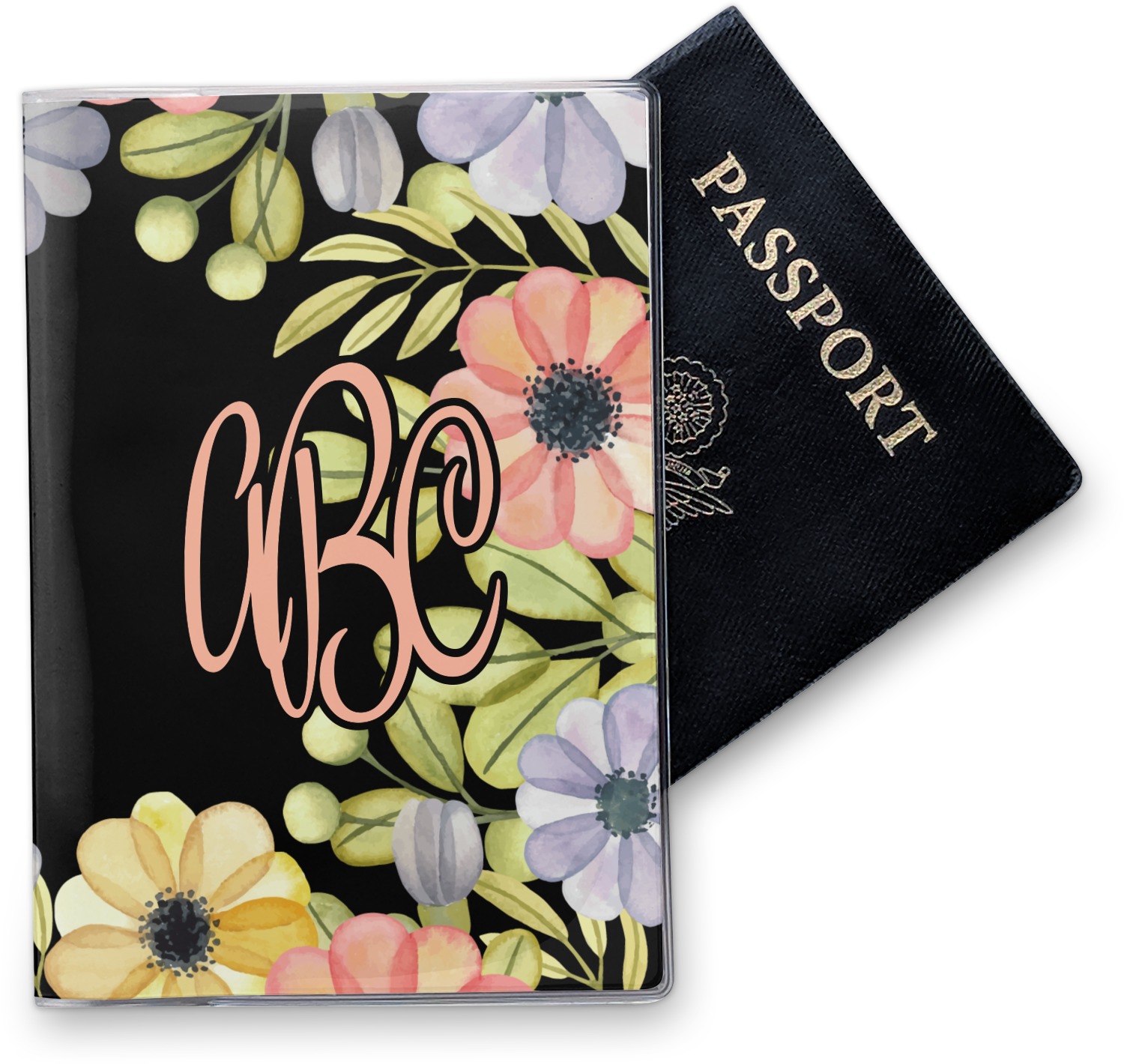 Boho Floral Vinyl Passport Holder (Personalized) YouCustomizeIt