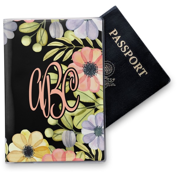 Custom Boho Floral Vinyl Passport Holder (Personalized)