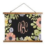 Boho Floral Wall Hanging Tapestry - Wide (Personalized)