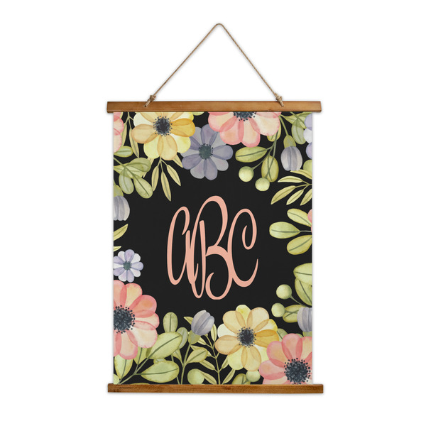 Custom Boho Floral Wall Hanging Tapestry - Tall (Personalized)