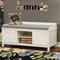 Boho Floral Wall Name Decal Above Storage bench
