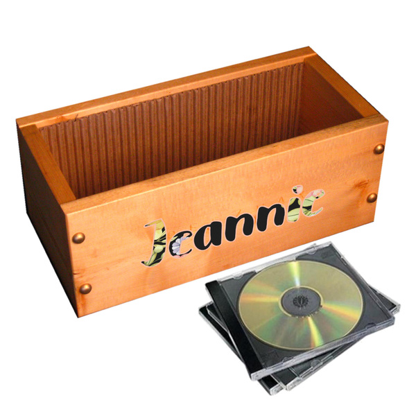 Boho Floral Wall Name Decal on Wooden Storage Chest