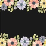 Boho Floral Wallpaper & Surface Covering (Water Activated 24"x 24" Sample)