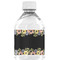 Boho Floral Water Bottle Label - Back View