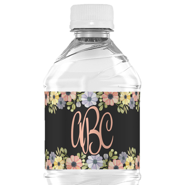 Custom Boho Floral Water Bottle Labels - Custom Sized (Personalized)