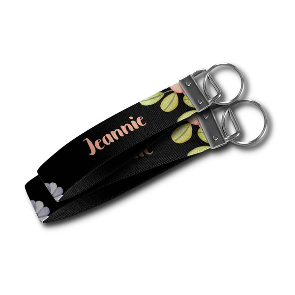 Boho Floral Webbing Keychain FOBs - Size Comparison