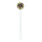 Boho Floral White Plastic 5.5" Stir Stick - Round - Single Stick