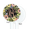 Boho Floral White Plastic 5.5" Stir Stick - Single Sided - Round - Front & Back
