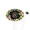 Boho Floral Oval Plastic Stir Sticks (Personalized)