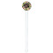 Boho Floral White Plastic 7" Stir Stick - Round - Single Stick