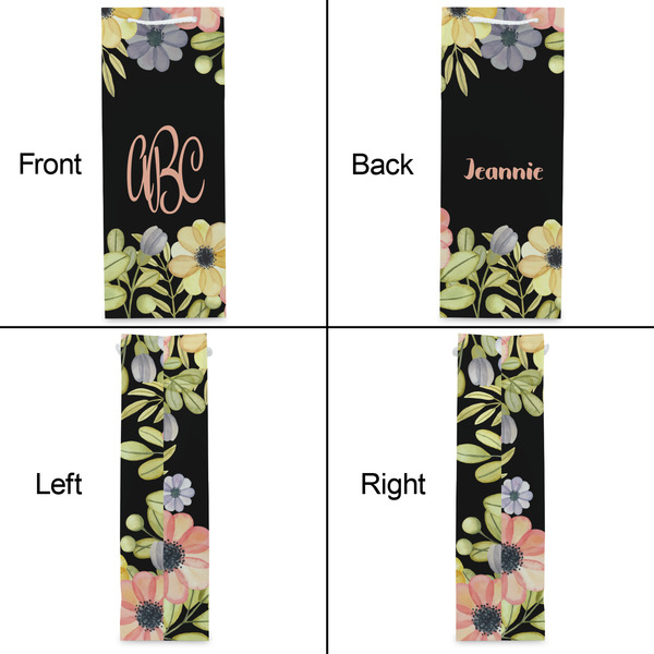 Boho Floral Wine Gift Bag - Matte - Approval