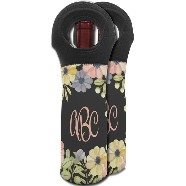 Boho Floral Wine Tote Bag - MAIN