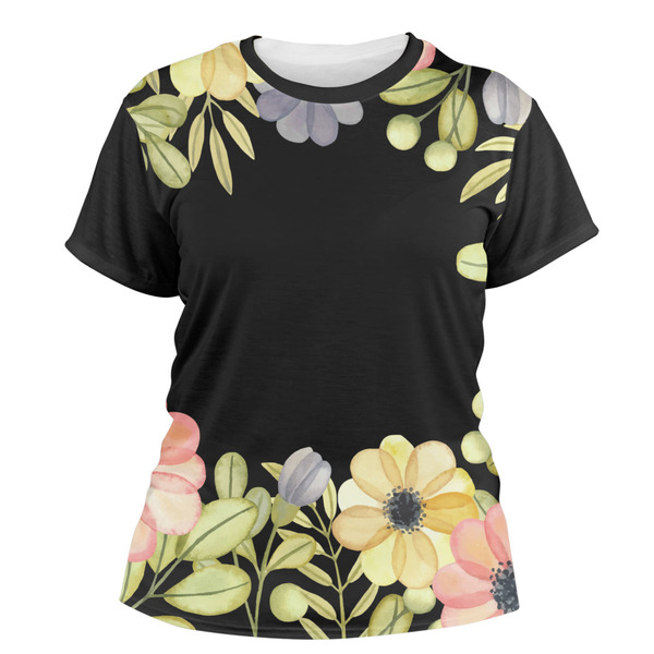 Custom Boho Floral Women's Crew T-Shirt - Medium
