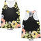 Boho Floral Womens Racerback Tank Tops - Medium - Front and Back
