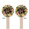 Boho Floral Wooden 6" Stir Stick - Round - Double Sided - Front & Back