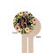 Boho Floral Wooden 6" Stir Stick - Round - Single Sided - Front & Back