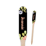 Boho Floral Paddle Wooden Food Picks - Double Sided (Personalized)